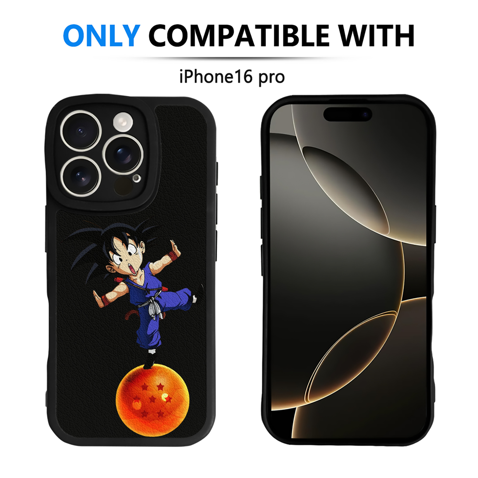（画像用） ドラゴンボール 孫悟空（そん ごくう）Son Goku カカロット DRAGON BALL Kakarotto 【iPhone 16シリーズ対応】シリコンスマホケース（レザー調） 材質：シリコン